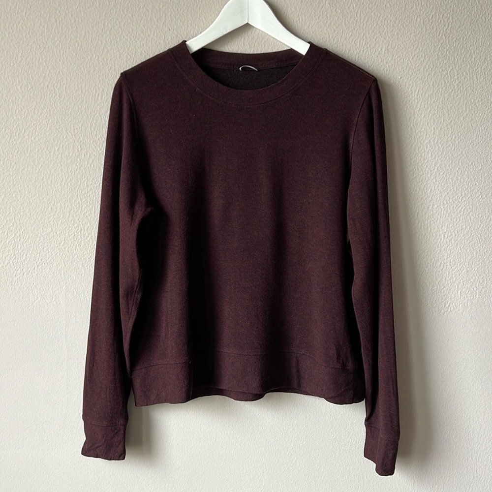 Kit and Ace Brushed Uniform Sweatshirt in Heather Plum